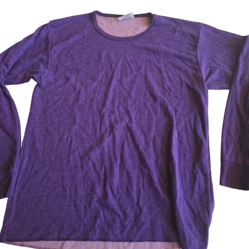 Northwest Passage Mens XL Purple Thermal Long Sleeve Shirt USA Made Base Layer